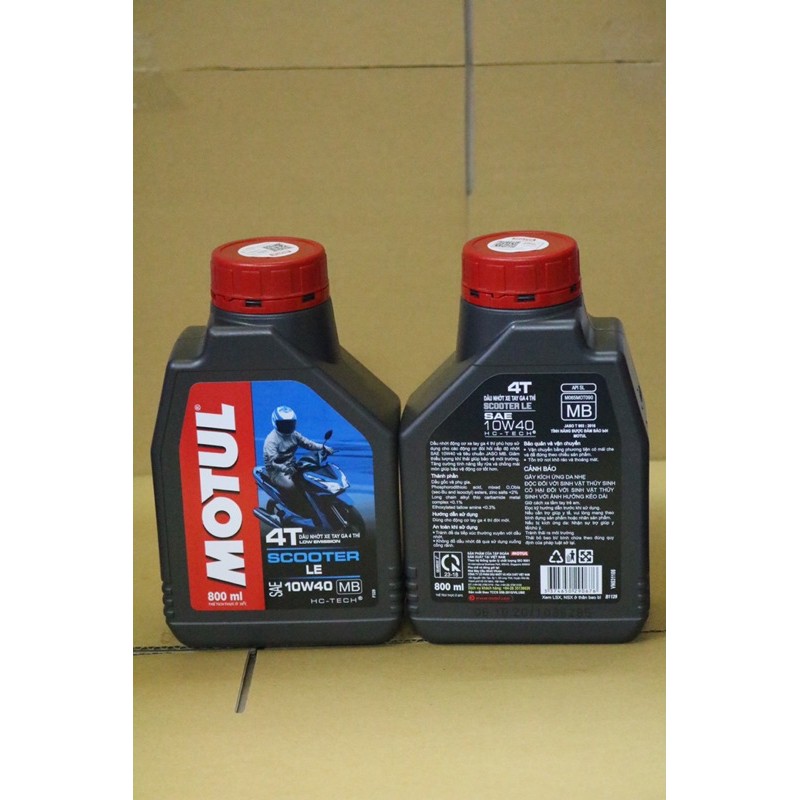 Nhớt Motul xe ga scooter le 800ml - 10w40