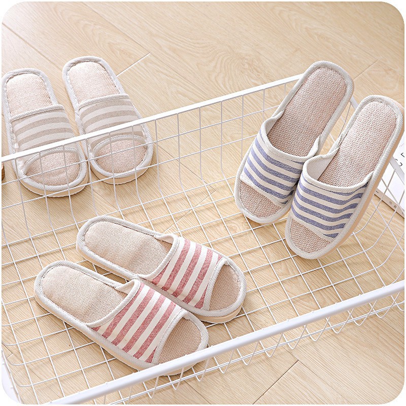 Dép Lê Nữ Nam Đi Trong Nhà Phong Cách Hàn Quốc, Dép Văn Phòng Đế Xốp Siêu Nhẹ, Vải Bố, Siêu Êm 1809 Lavio Store