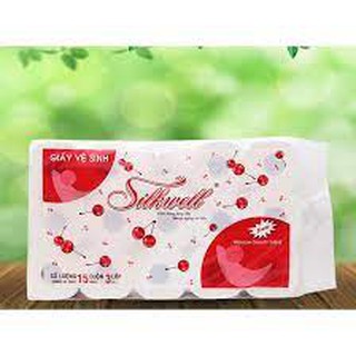 Bích 15 cuộn giấy vệ sinh 3 lớp Silkwell cao câp