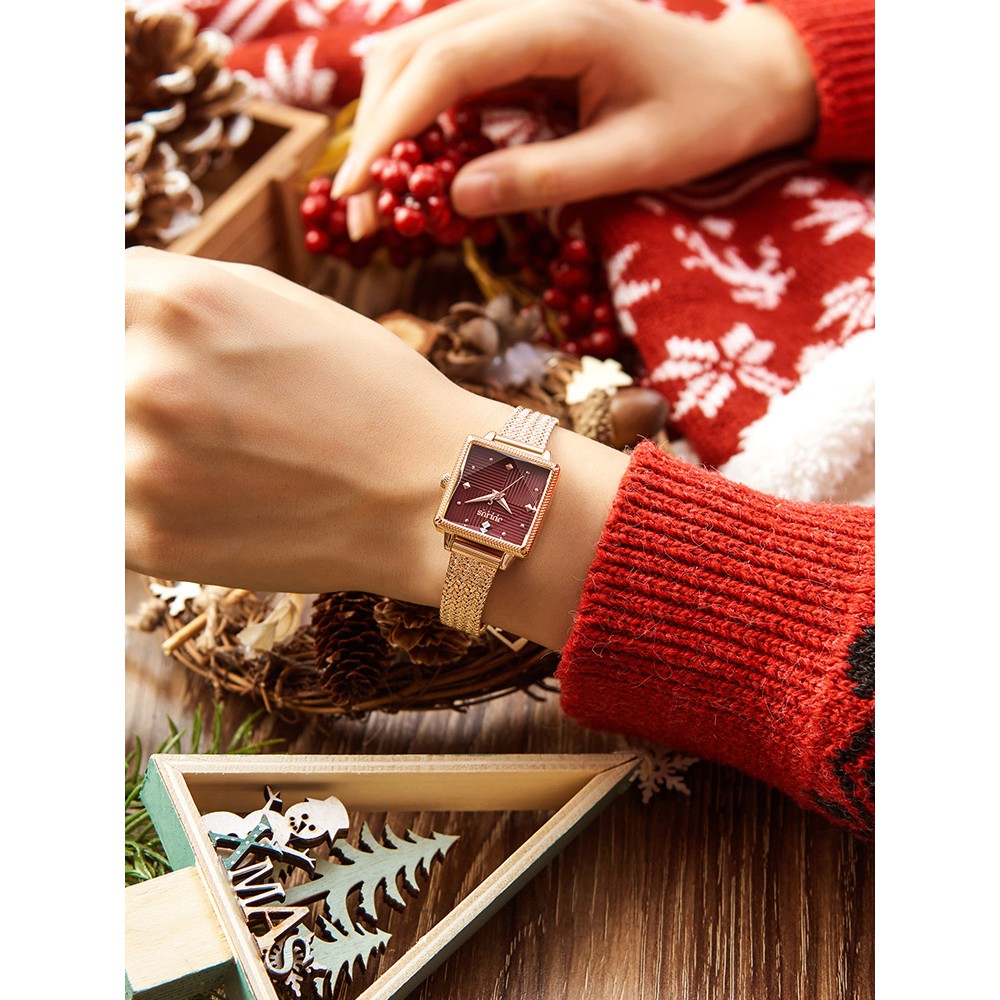 Đồng hồ nữ JA-1220C JULIUS hàn quốc dây thép