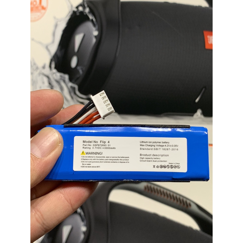 Pin Loa JBL Flip 4. Thay pin cho loa Bluetooth JBL Flip 4. Dung lượng chuẩn chính hãng