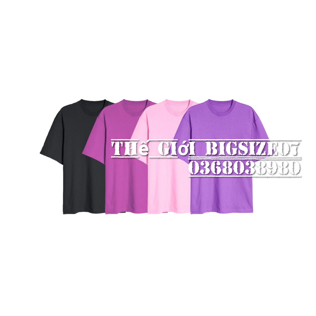 Áo thun trơn nam nữ 40kg - 100kg