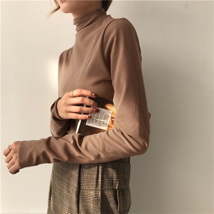 NRVP Áo Thun Nữ Dài Tay Dáng Rộng Thời Trang Hàn Quốc