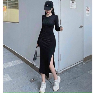 Đầm Body Sexy Tay Dài Xẻ Tà Cao BBee Store CSSR