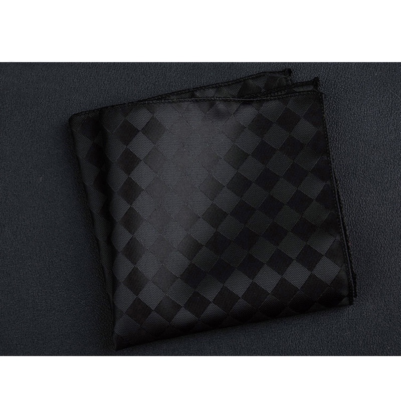 Khăn Tay Vuông 22 * 22CM Bằng Polyester In Họa Tiết Kẻ Sọc / Hoa Sang Trọng Cho Nam