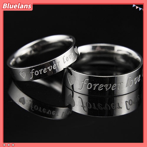 Nhẫn Thời Trang In Chữ Forever Love Dành Cho Cặp Đôi