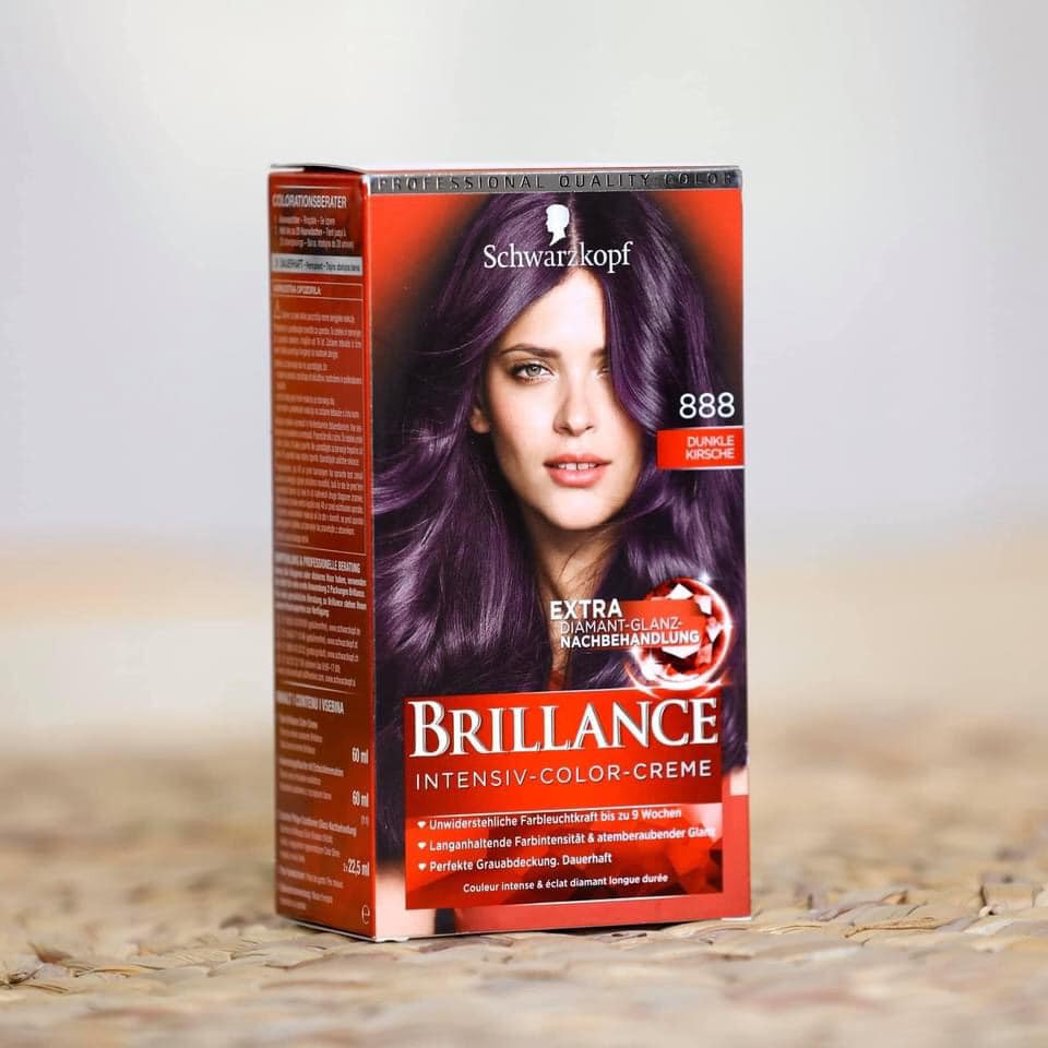 Thuốc nhuộm tóc Số 888: Màu Tím tối - Brillance của hãng Schwarzkopf -Atutu Shop