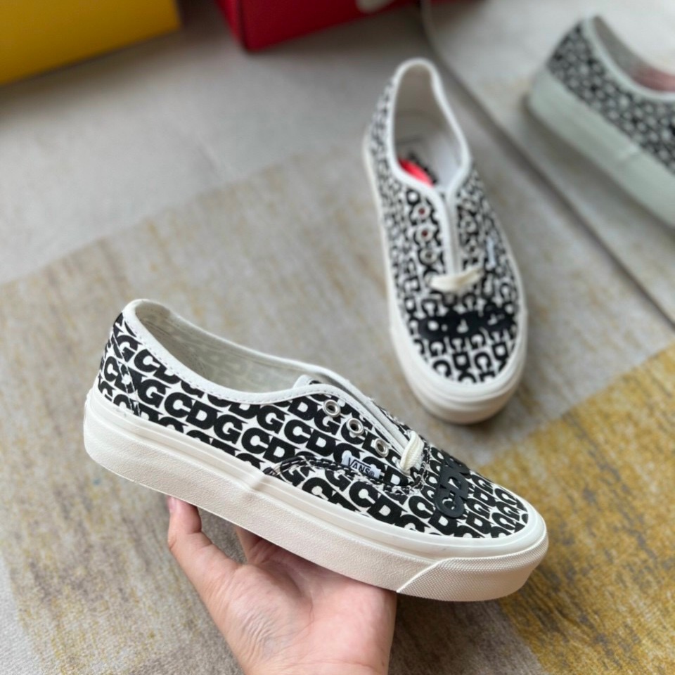 giày Vans CDG trắng đen, giày Van classic chữ cdg cao cấp