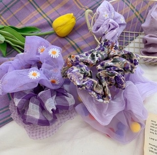 Scrunchies tím lịm cành sim
