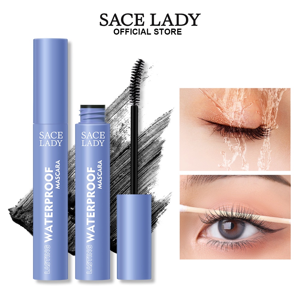 Mascara water proof + Eyeliner + Bấm mi SACE LADY cong dài mi, chống nhòe lâu trôi SL348 SL349 KM7017