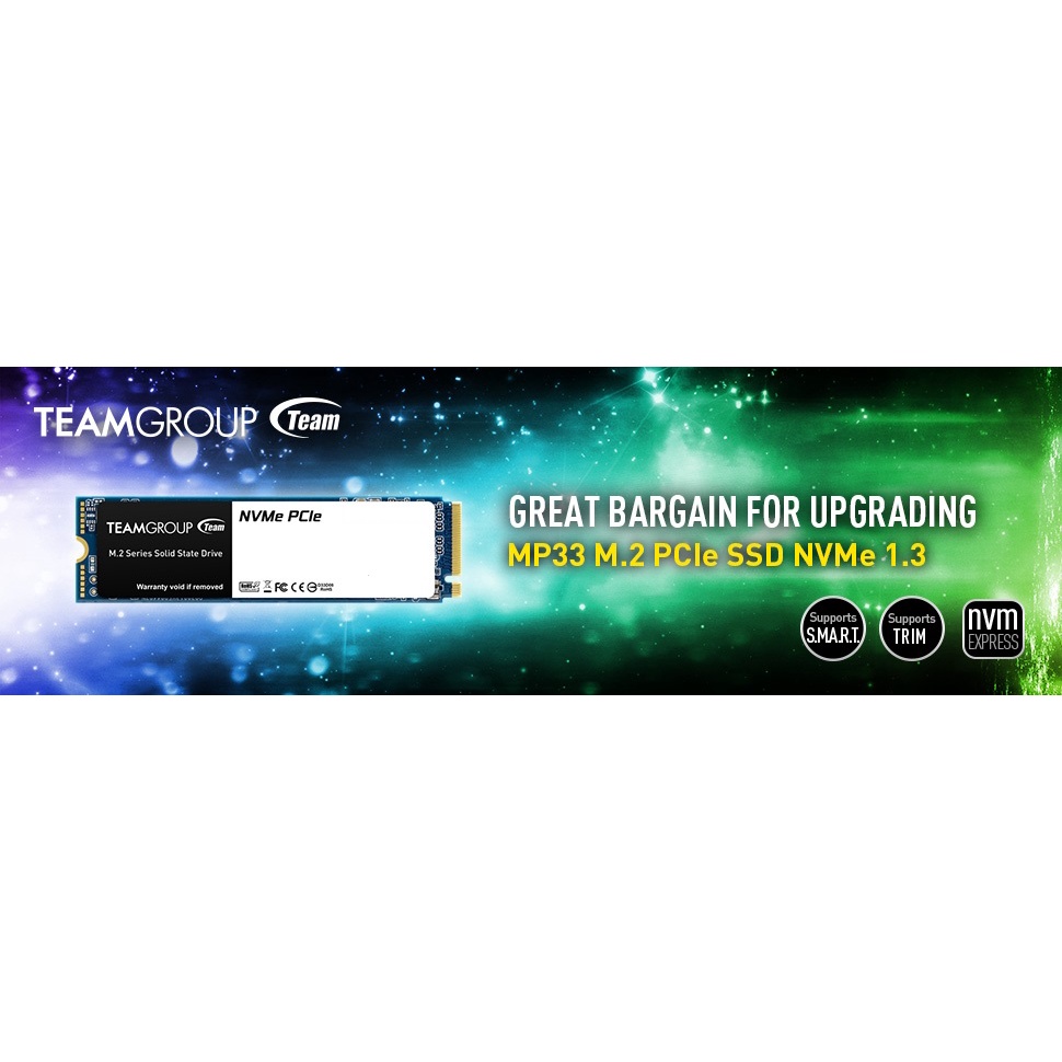 Ổ cứng SSD TEAM GROUP MP33 128GB M.2 2280 PCIe 3x4, Chính Hãng Viễn Sơn Phân Phối, Bảo Hành 3 Năm, 1 Đổi 1
