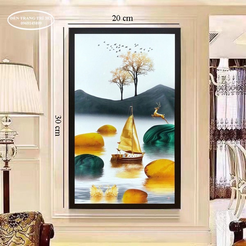 Đèn tường cầu thang, đèn led tranh trang trí phòng khách