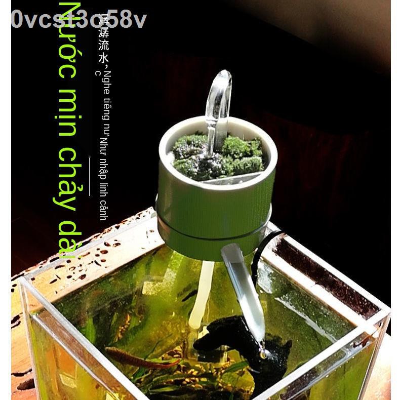 Bộ lọc bể cá nhỏ mini đỉnh gắn tường bên ngoài Loại hộp lọc hộp nhỏ giọt moso ống tre thiết bị nước
