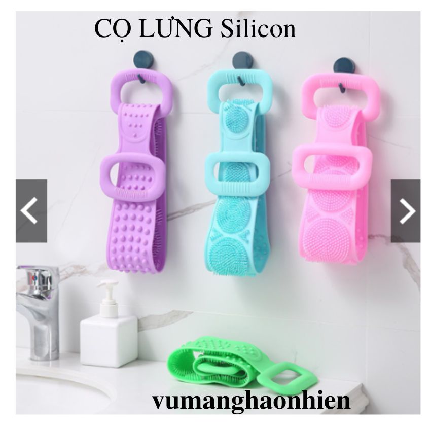 Dây cọ tắm 2 mặt, chà lưng, cọ lưng silicon đa năng - tiện dụng-HOÀPHAT