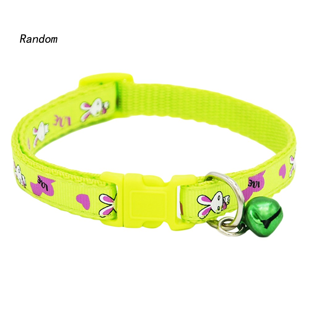 Vòng cổ in hình thỏ hoạt hình xinh xắn dành cho thú cưng