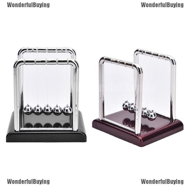 Newton 's Cradle Steel Balance Ball Vật lý Khoa học Con lắc Bàn Đồ chơi vui nhộn J,