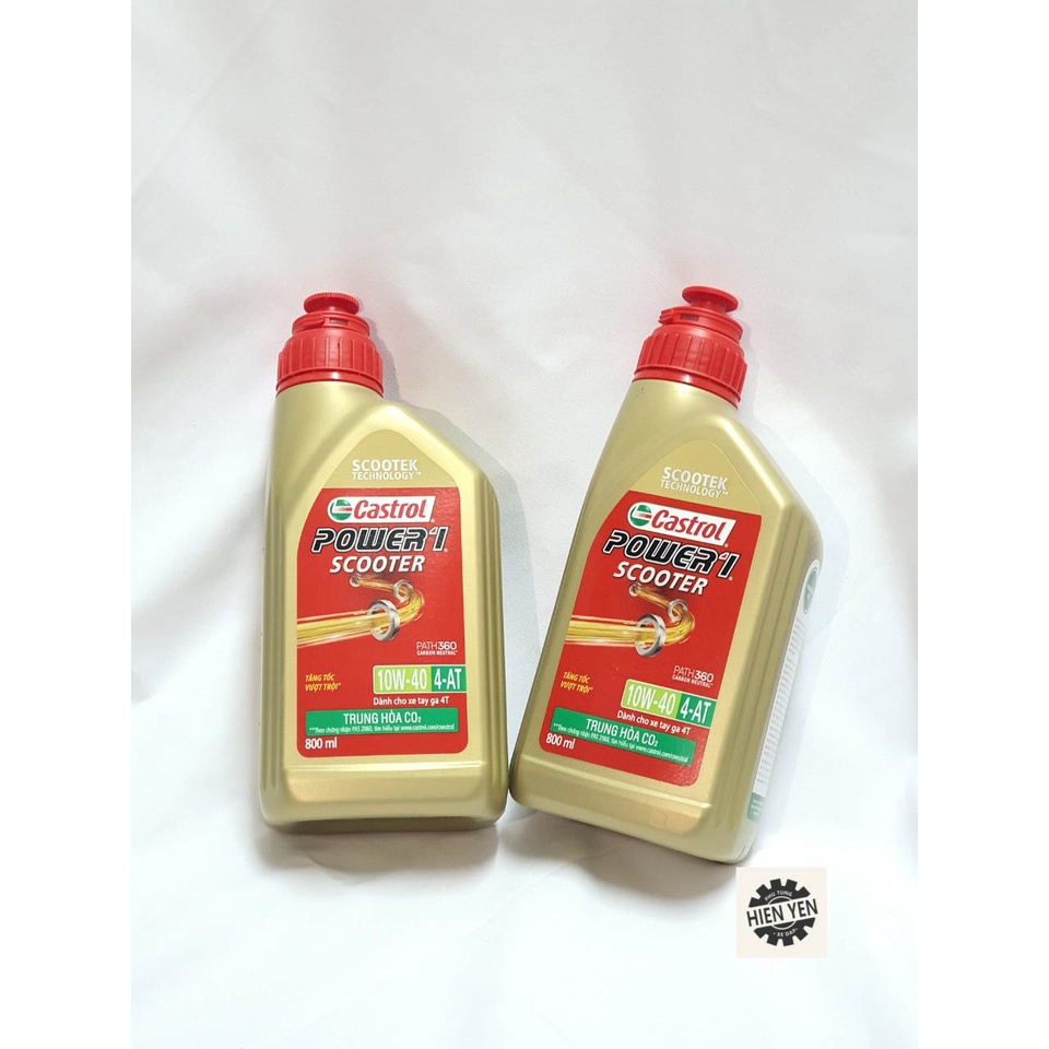 Dầu nhớt xe tay ga CASTROL POWER 1 SCOOTER 10W-40 0,8L