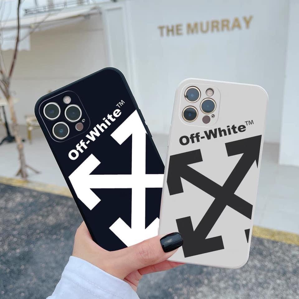 Ốp lưng iphone hình off white chống sốc cạnh vuông bảo vệ camera 7plus/8plus/x/xs/xsmax/11/12/13/pro/promax