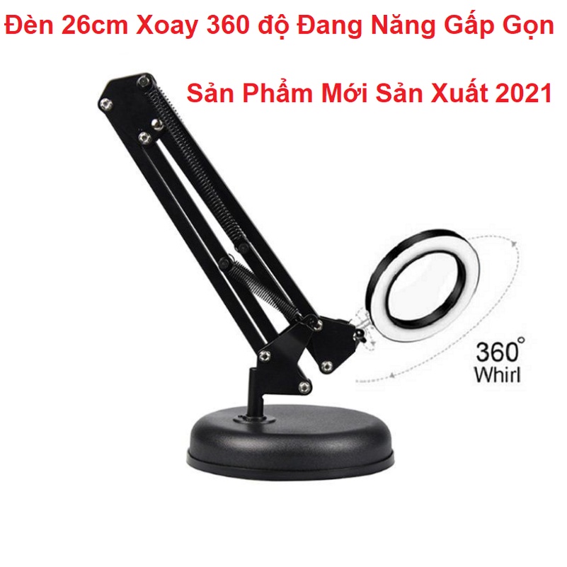 Đèn Đa Năng 26cm, Tặng Kèm Kẹp Điện Thoại, Xoay 360 Độ - 3 Mầu - Make Up - Quay Livestream Tiktok