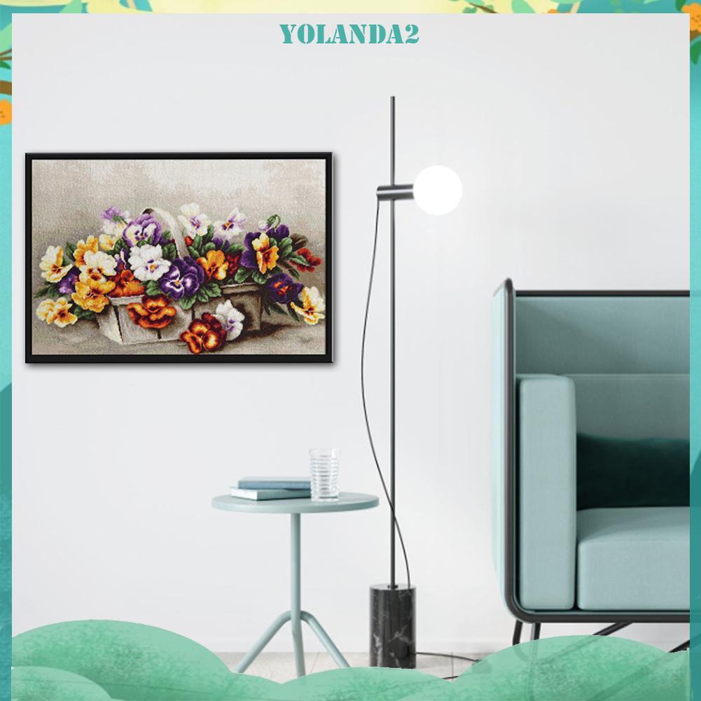 Toàn Bộ Bộ Tranh Thêu Chữ Thập Thủ Công 11CT Hình Giỏ Hoa