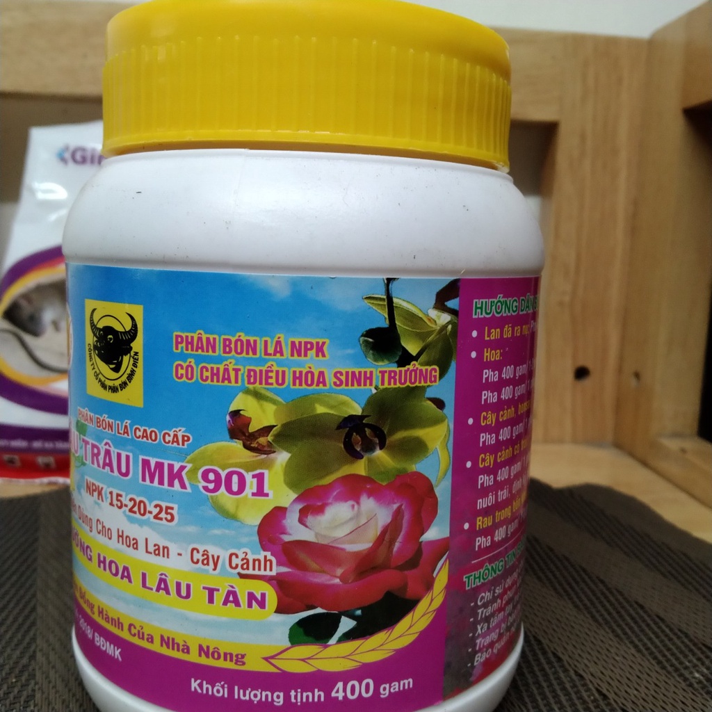 PHÂN BÓN LÁ CAO CẤP ĐẦU TRÂU CAO CẤP MK 901 400gram - DƯỠNG HOA, LÂU T