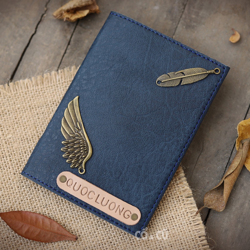 Bóp Đựng Passport Cover Xanh Đen Tiện Lợi