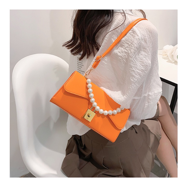 Túi xách JASMIN NOIR da PU hình gối quai xách ngọc trai thời trang dành cho nữ