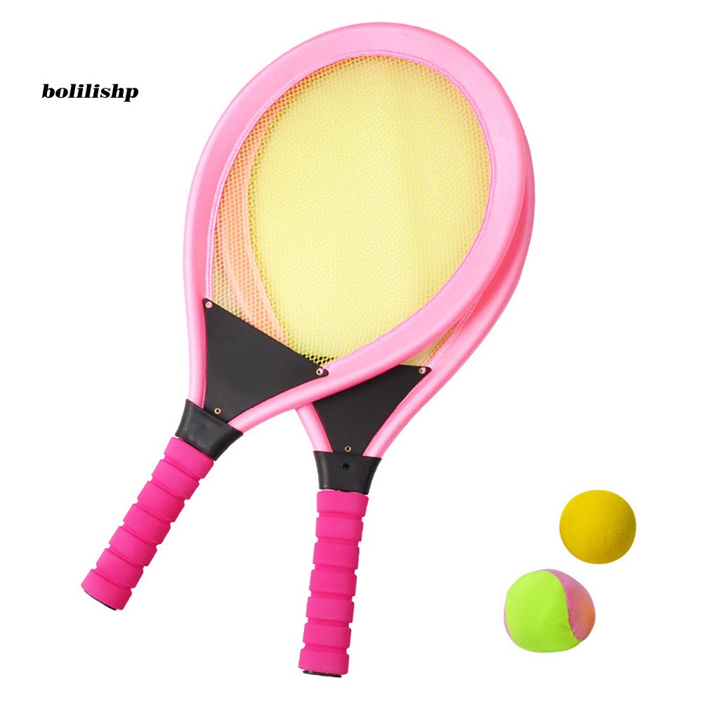 1 Cặp Vợt Tennis Kèm 2 Trái Banh Đồ Chơi An Toàn Cho Bé