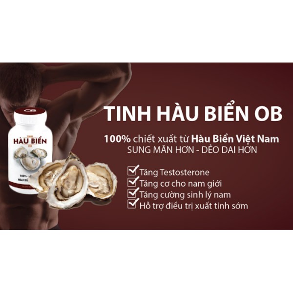 Tinh Chất Hàu Biển OB Hộp 30 Viên - Tăng Sức Mạnh, Khỏe Tinh trùng