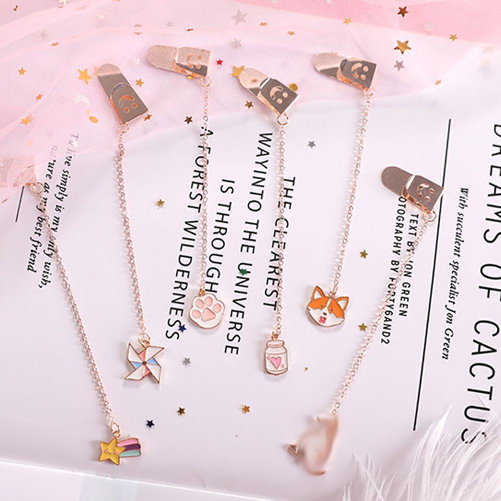 PISTA Kẹp Đánh Dấu Trang Sách Hình Nhân Vật Hoạt Hình Dễ Thương