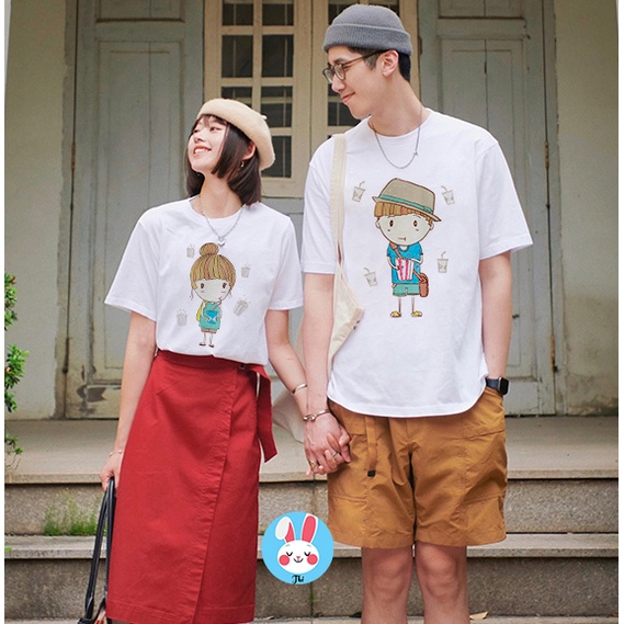 Áo Thun Đôi Cute | Áo Đôi Cute Thủy Thủ Jame & Tara - Chất Liệu Cotton Tici Mềm Mịn (AD04)