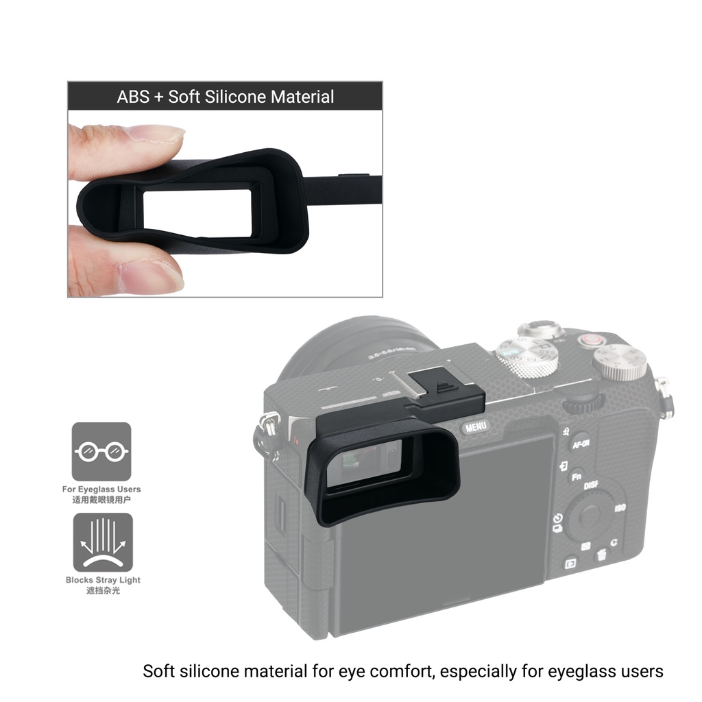 Kiwifotos KE-A7C Kính ngắm Nâng cấp Ngàm bảo vệ mắt Mở rộng cho Máy ảnh Sony a7C Bằng silicon mềm