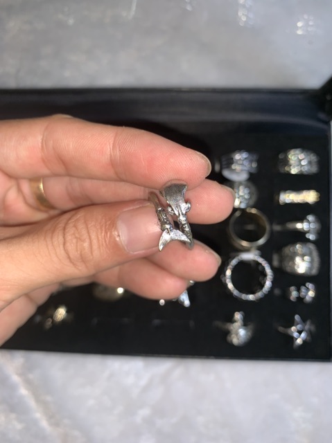 Nhẫn unisex chrome heart mạ bạc cao cấp giá siêu rẻ.