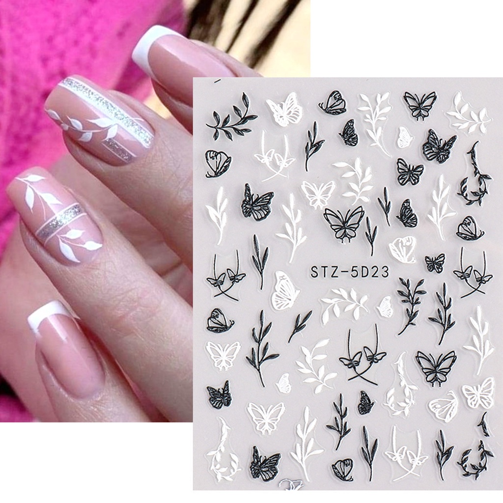 Miếng Dán Trang Trí Móng Tay DIY Hình Hoa Trà Cổ Điển Dành Cho Nữ