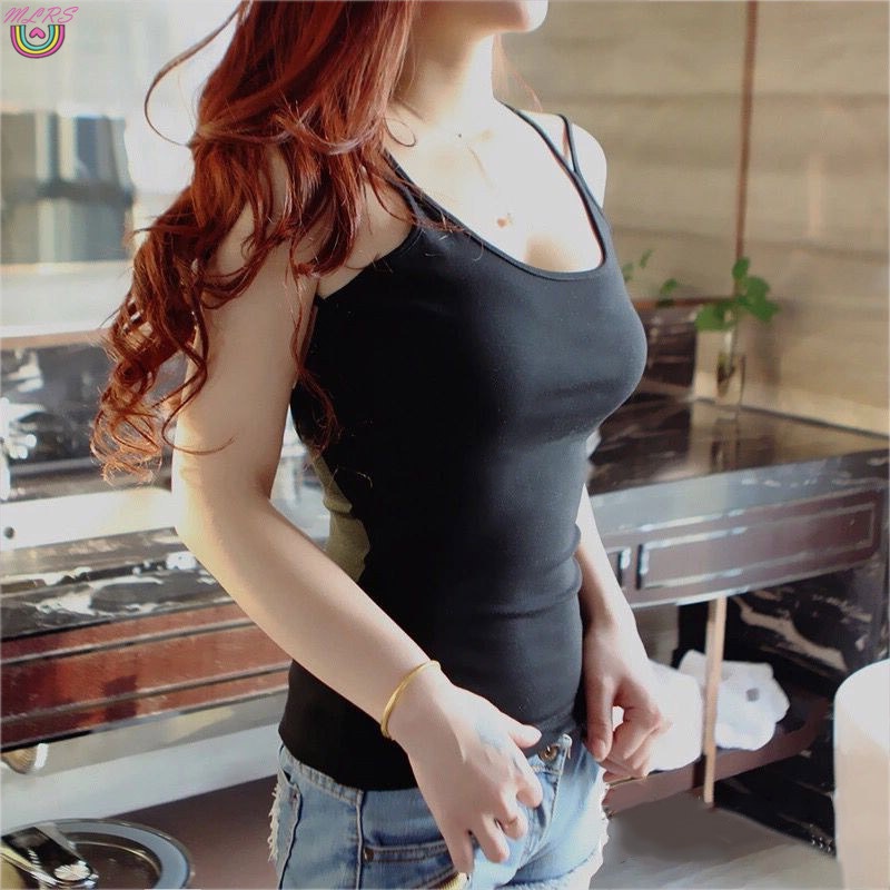 Áo Tank Top Dây Chéo Lưng Có Mút Nâng Ngực Thời Trang Mùa Hè Quyến Rũ
