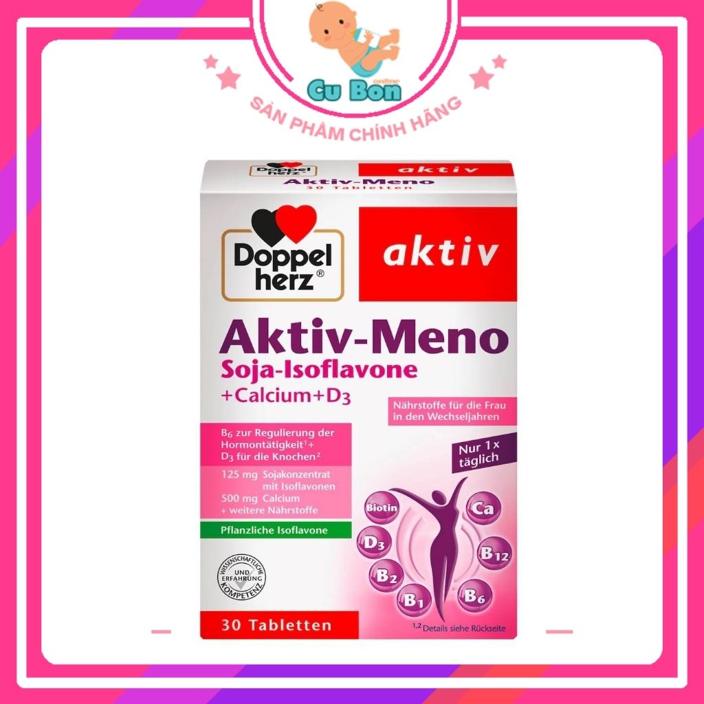 Viên Uống Doppelherz Aktiv Meno Cân Bằng Nội Tiết Tố Nữ, 30 Viên Của Đức