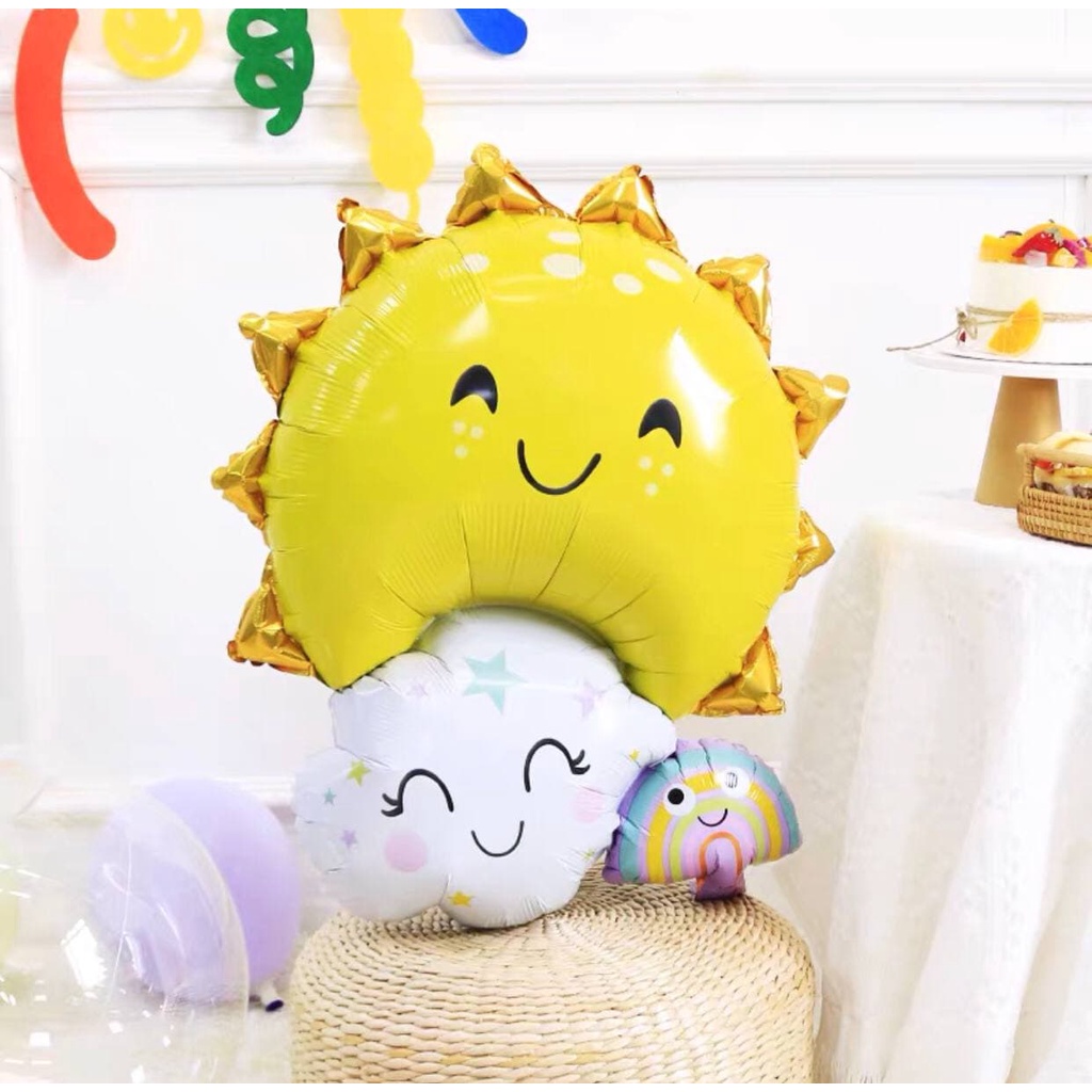 Bóng tráng nhôm hình mặt trời dễ thương trang trí sinh nhật