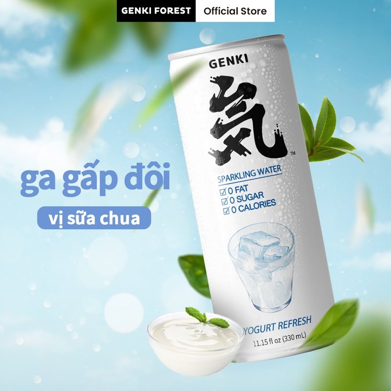 (7 Vị) Nước Soda Genki Forest Sparkling lon 330ml