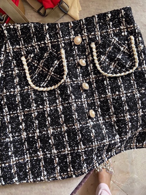 [Có sẵn] Chân váy dạ Tweed 2 túi trước siêu xinh (Kèm ảnh thật) | BigBuy360 - bigbuy360.vn