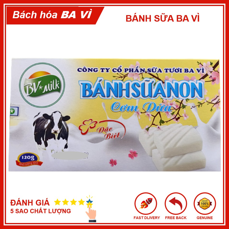 Bánh Sữa Non Cơm Dừa Ba Vì Đặc Biệt BVMILK 120g