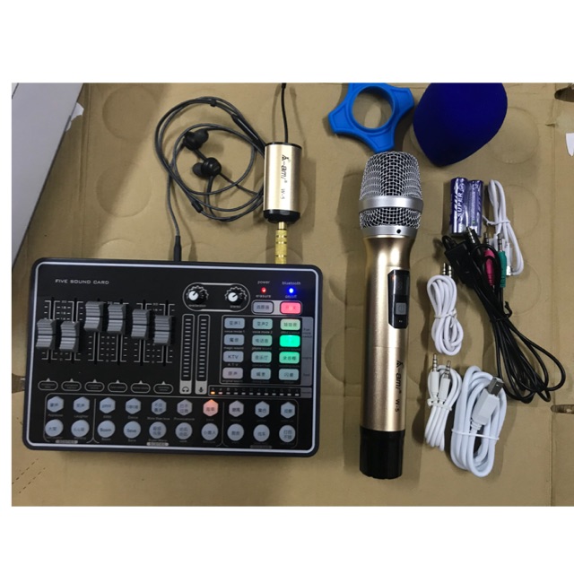 [Freeship toàn quốc từ 50k] Combo sound h9( bluetooth) mic ami (bluetooth) full phụ kiện