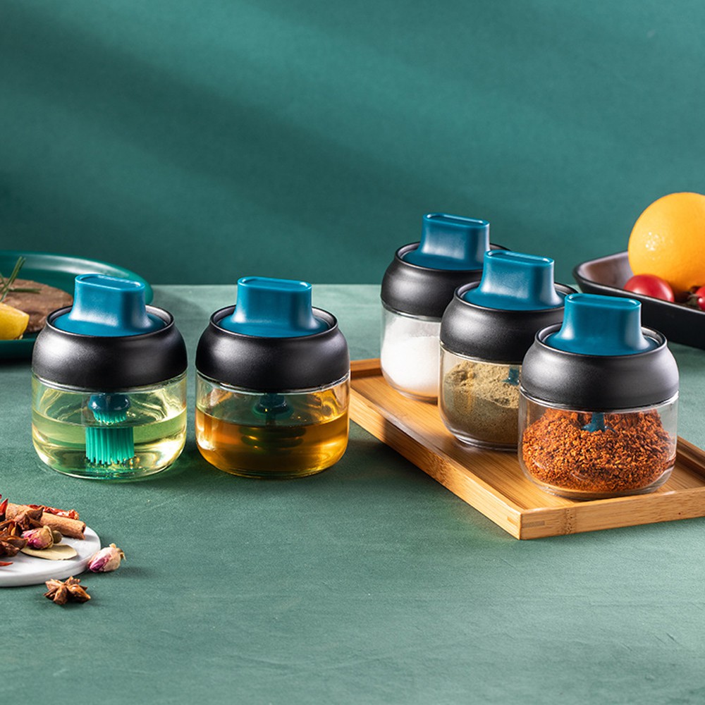 Lọ đựng gia vị thủy tinh nắp xanh kèm thìa xúc có dung tích 250ml-280ml hàng chất lượng loại 1 do ducstore PP | BigBuy360 - bigbuy360.vn