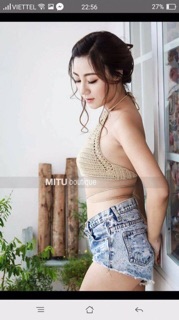 Yếm len móc