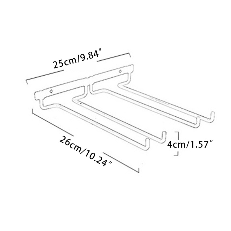 Giá Đỡ Ly Rượu Gắn Tường Bằng Kim Loại Tiện Dụng Cho Quầy Bar 2