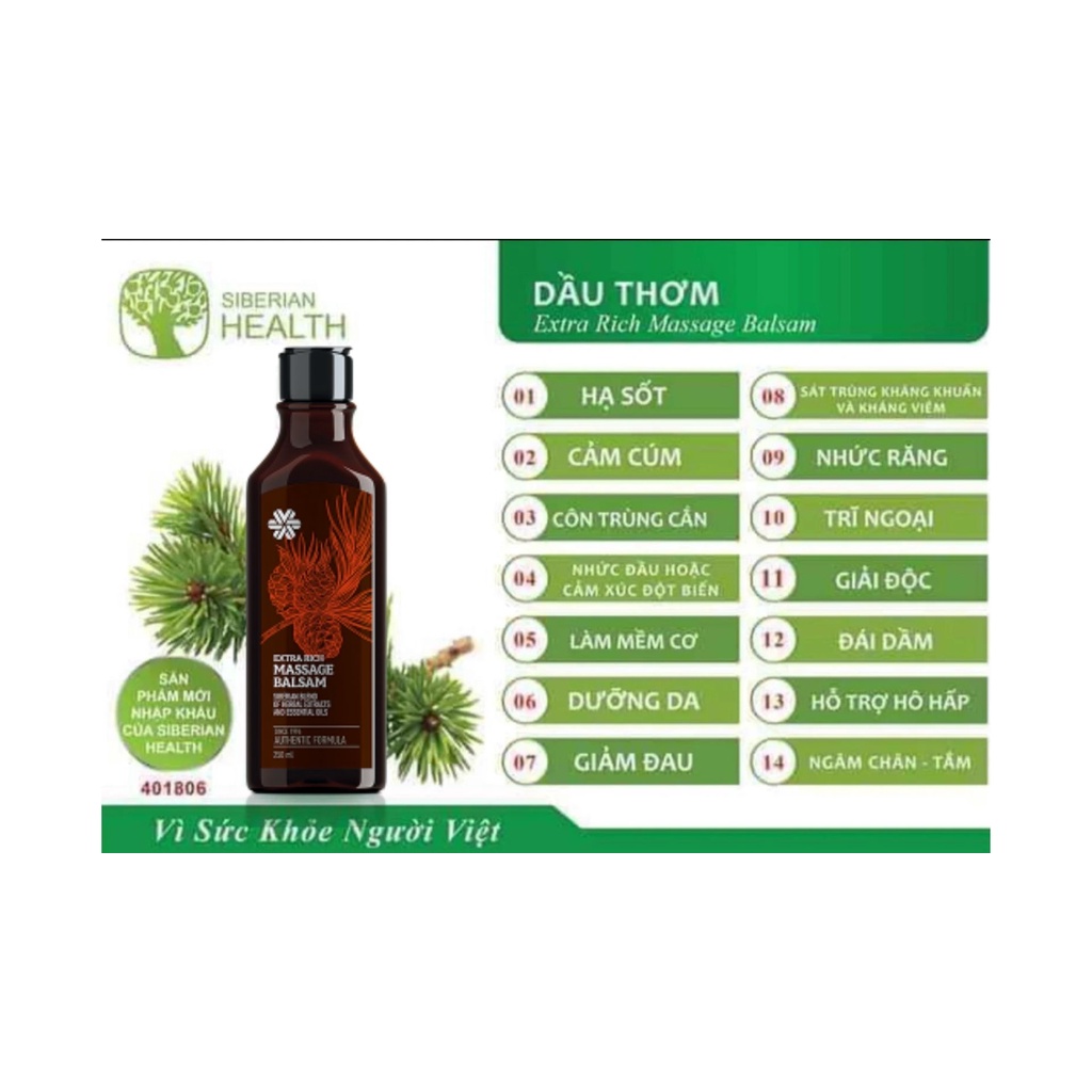 Dầu Balsam - Siberian Pure Herbs Collection Extra Rich Massage Balsam - Tinh dầu massage | MỹPhẩm.vn