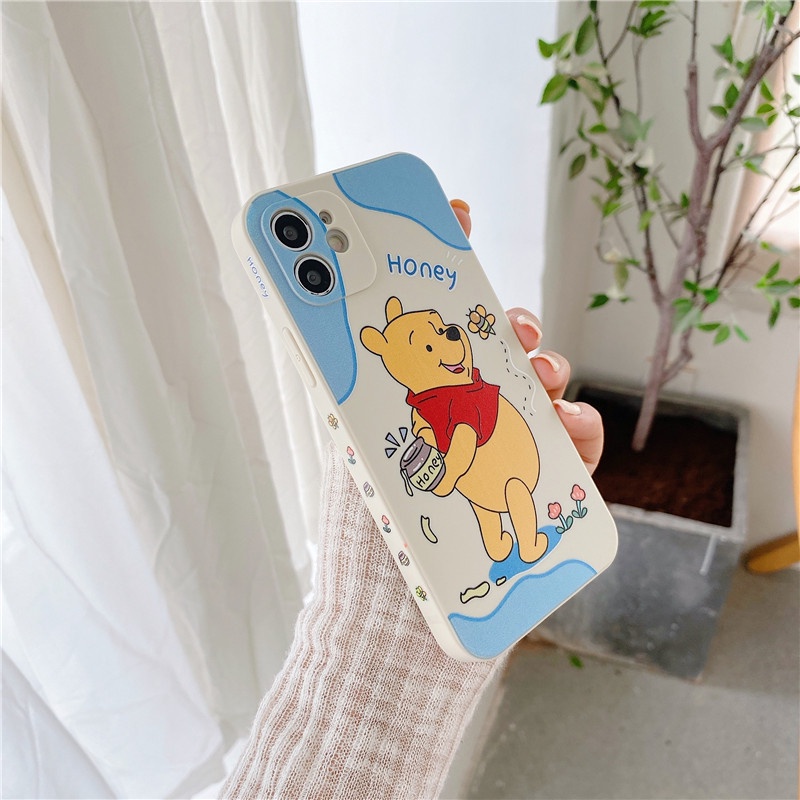 Ốp Điện Thoại Silicon Hình Gấu Pooh Cho Samsung S21 S20 FE S22 plus M23 A01 A03 CORE A53 A73 5G Note 20 ultra J7 prime j6 plus A21S A42 5G