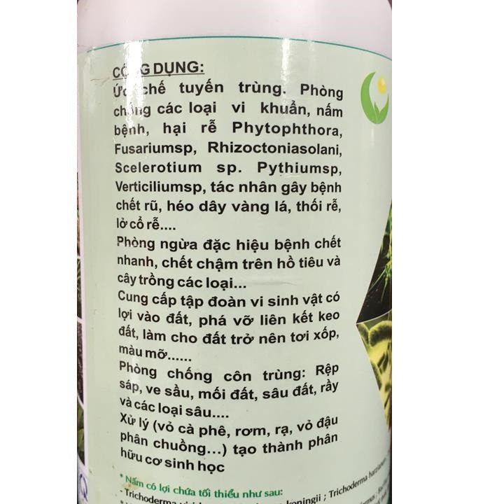 [SIEURE] Nấm đối kháng Trichoderma Bacillus (dạng nước) chai 500ml hàng đẹp, phân phối chuyên nghiệp.