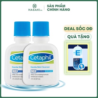 Combo Sữa Rửa Mặt Cetaphil Dịu Nhẹ Không Xà Phòng Gentle Skin Cleanser 59ml Hasaki Sản phẩm chính hãng