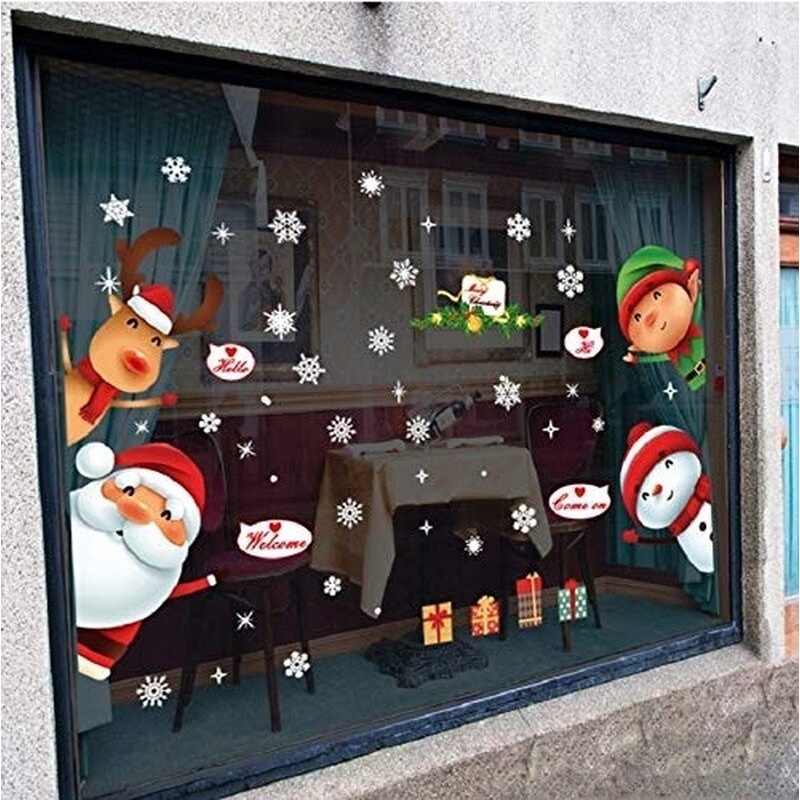 Sticker Dán Tường Trang Trí Giáng Sinh / Năm Mới Cho Phòng Trẻ Em