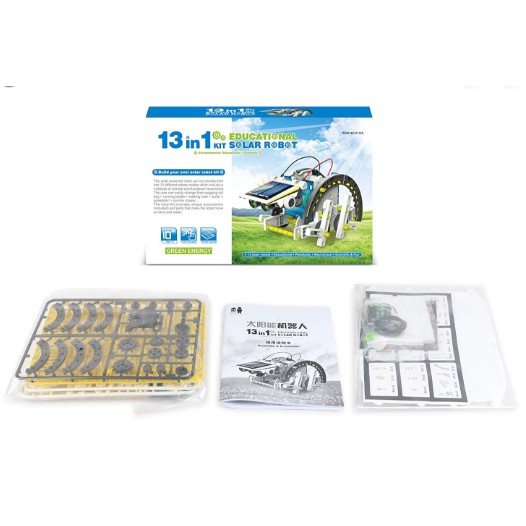 BỘ LẮP RÁP NĂNG LƯỢNG MẶT TRỜI - ROBOT TƯƠNG LAI 13 IN 1 EDUCATIONAL SOLAR ROBOT KIT 2115A